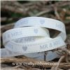 Order Wedding Owl Ribbon - Mr & Mrs Bridal White